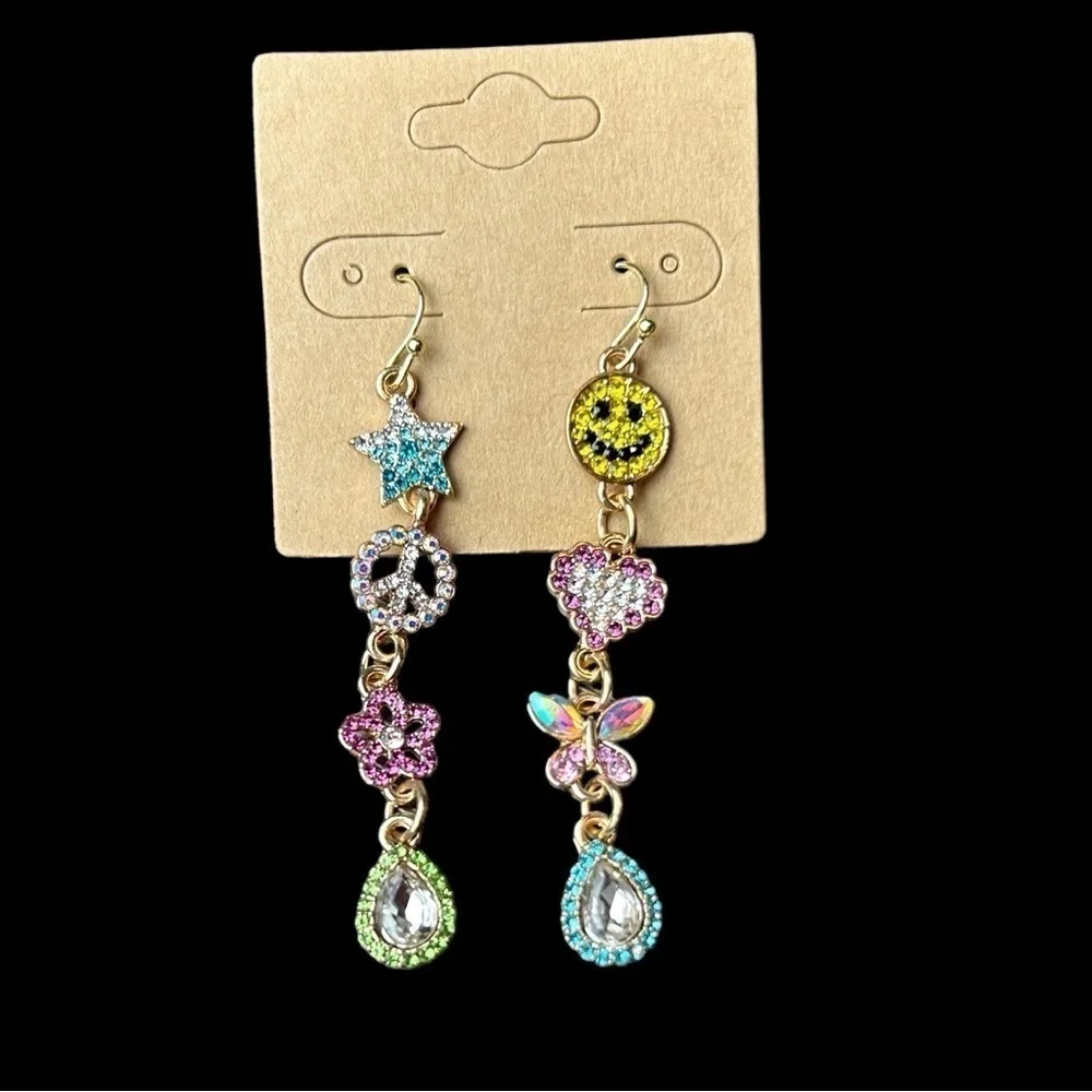 Fun Whimsical Dangle Pierced Earrings With All Things To Make You Smile - Picture 5 of 11